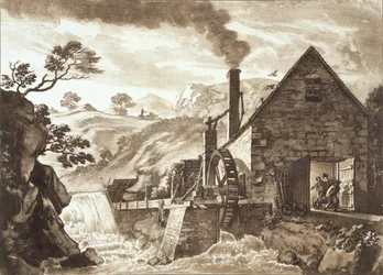 The Iron Forge Between Dolgelli and Barmouth in Merionethshire (published 1776)